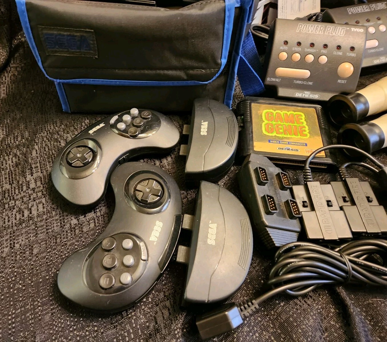 Sega Genesis Lot Menacer Wireless Controllers Arcade Stick *Parts Only Untested
