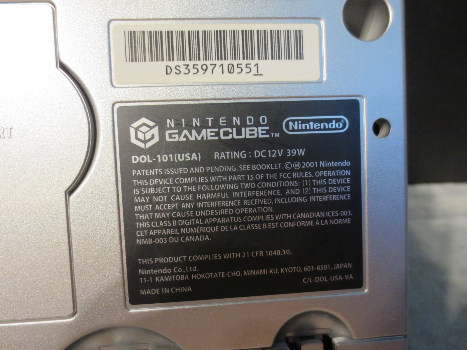 Lot of Two Silver Nintendo GameCube Consoles DOL-101 «AS IS» Will Not Read Disc