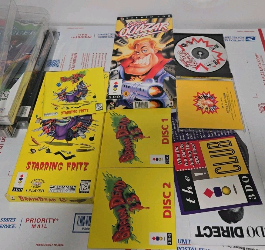 5 3DO Games Including Captain Quazar, Primal Rage, Brainerd 13 Read Listing!