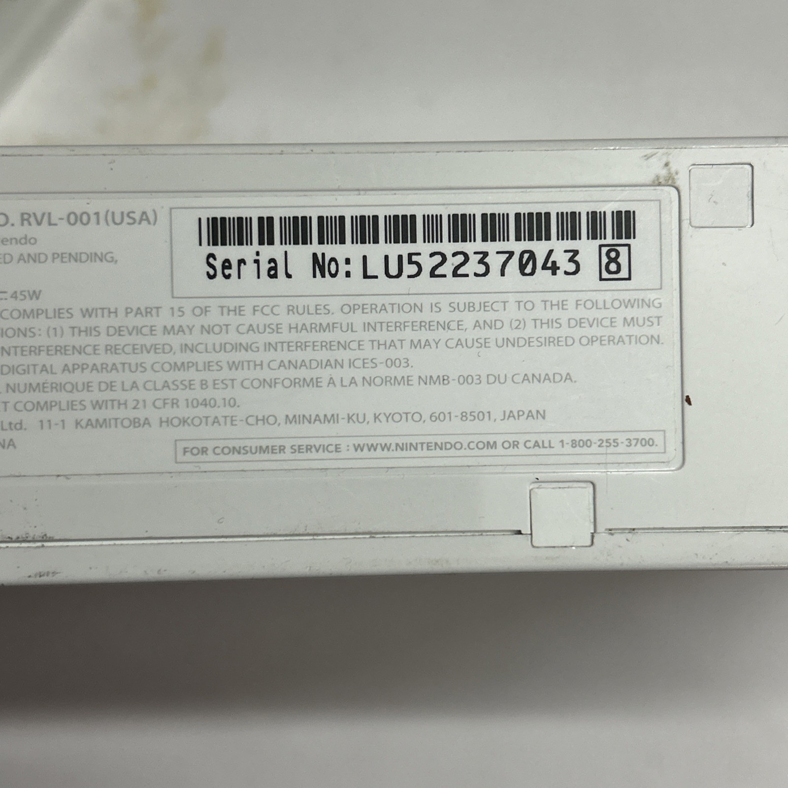 Nintendo Wii White Console Only RVL-001 Gamecube Compatible Tested. W/ Wii Play
