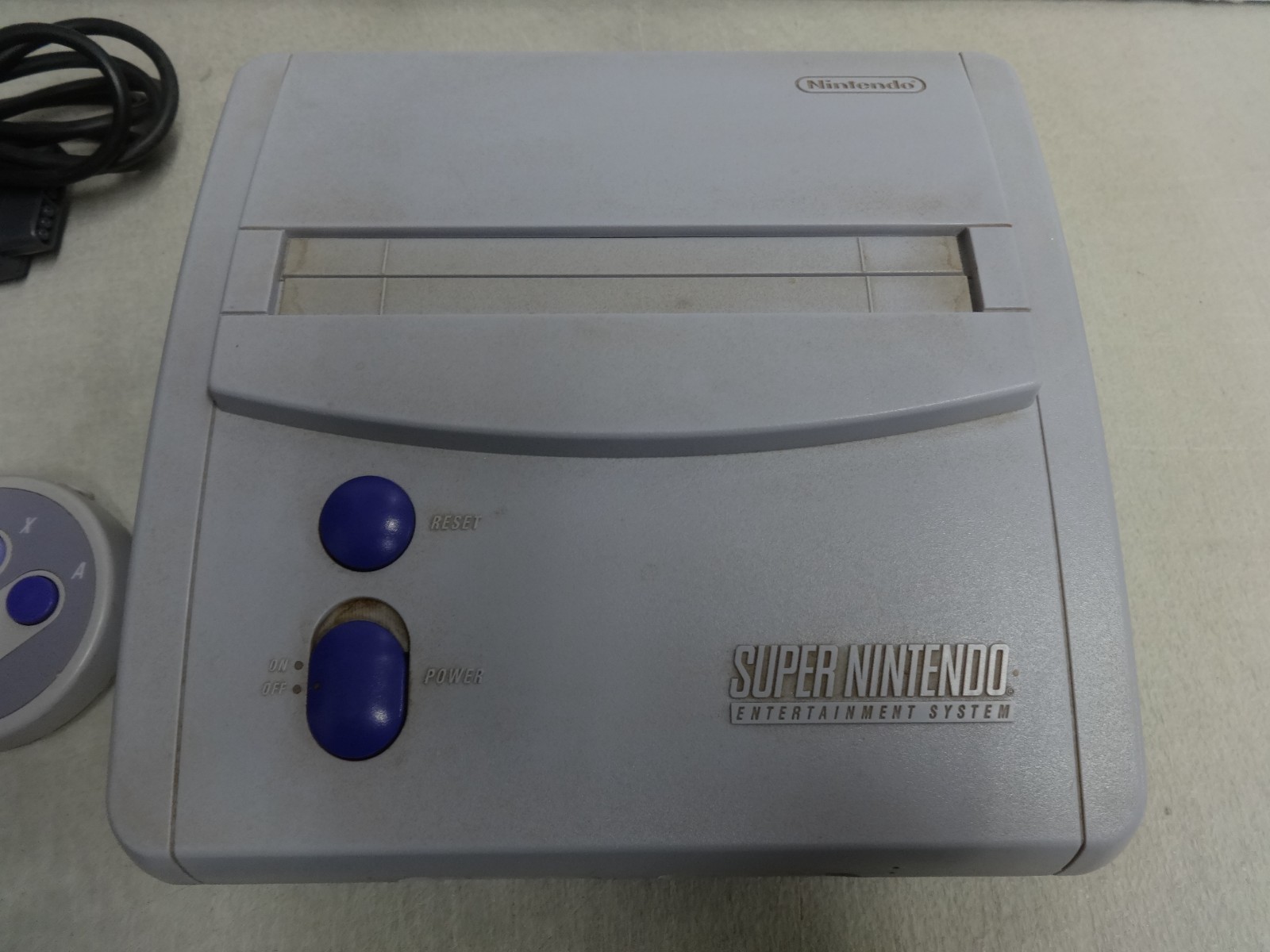 Super Nintendo Entertainment System SNES Jr. Console SNS 101 Tested & Works Auth