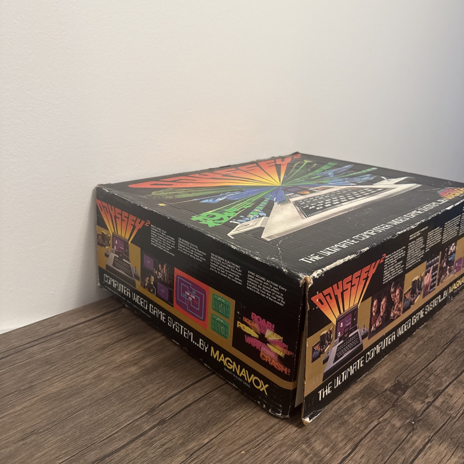Vintage Rare Magnavox Odyssey 2 Console – 3 Games 2 Remotes Paperwork Box Works