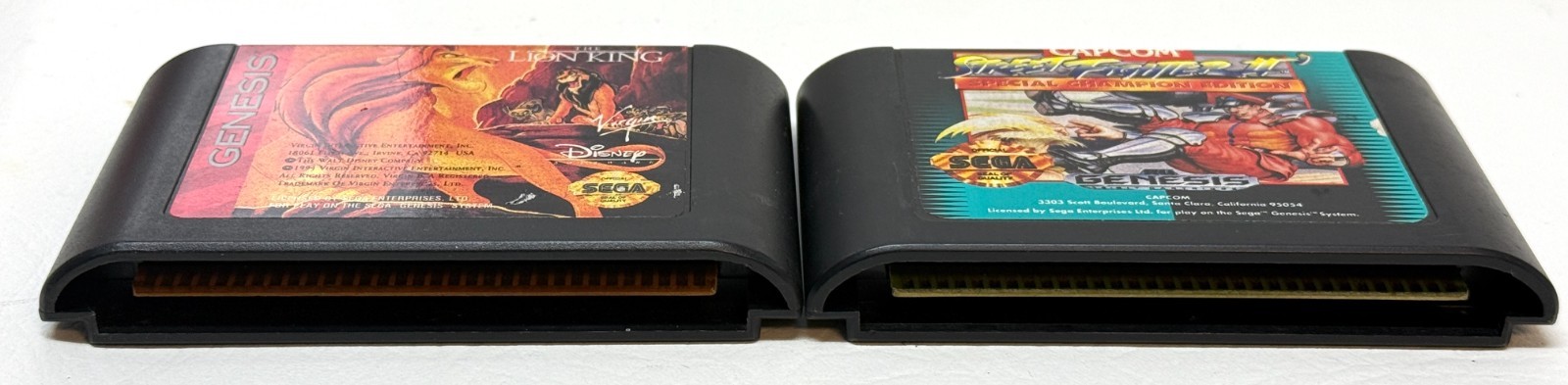 Sega Genesis Model 2 Console MK-1631 Bundle 5 Games Sonic 2 SFII – POWERS ON