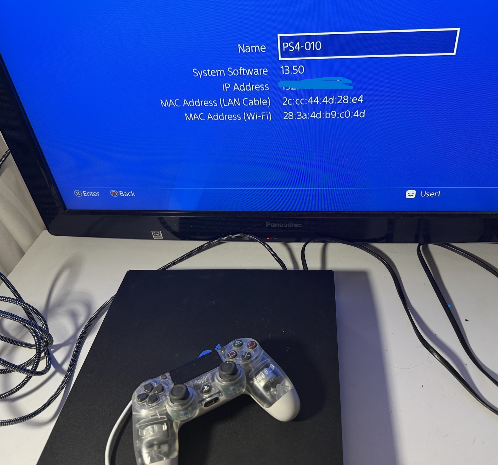 Sony PlayStation 4 Pro 1TB Console CUH-7215B with Controller and Cords-WORKS