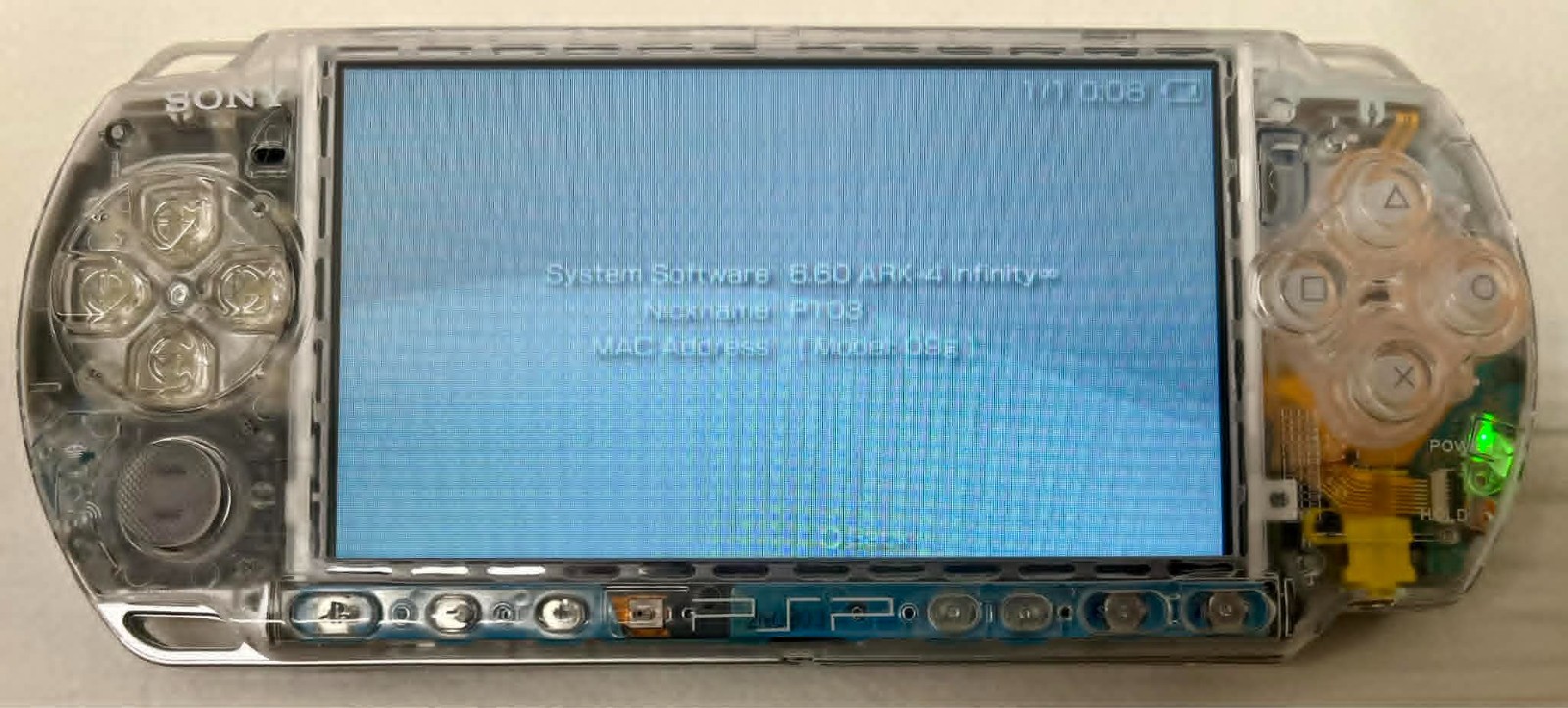 PSP3000 Crystal Clear / IPS Screen / Battery/ Sony Charger / Region Free / 32GB