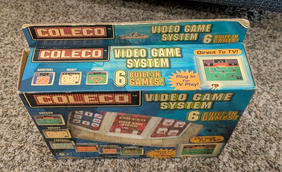 2005 Coleco Plug & Play-Video Game System 6 Built-In Games! Open box- Working!