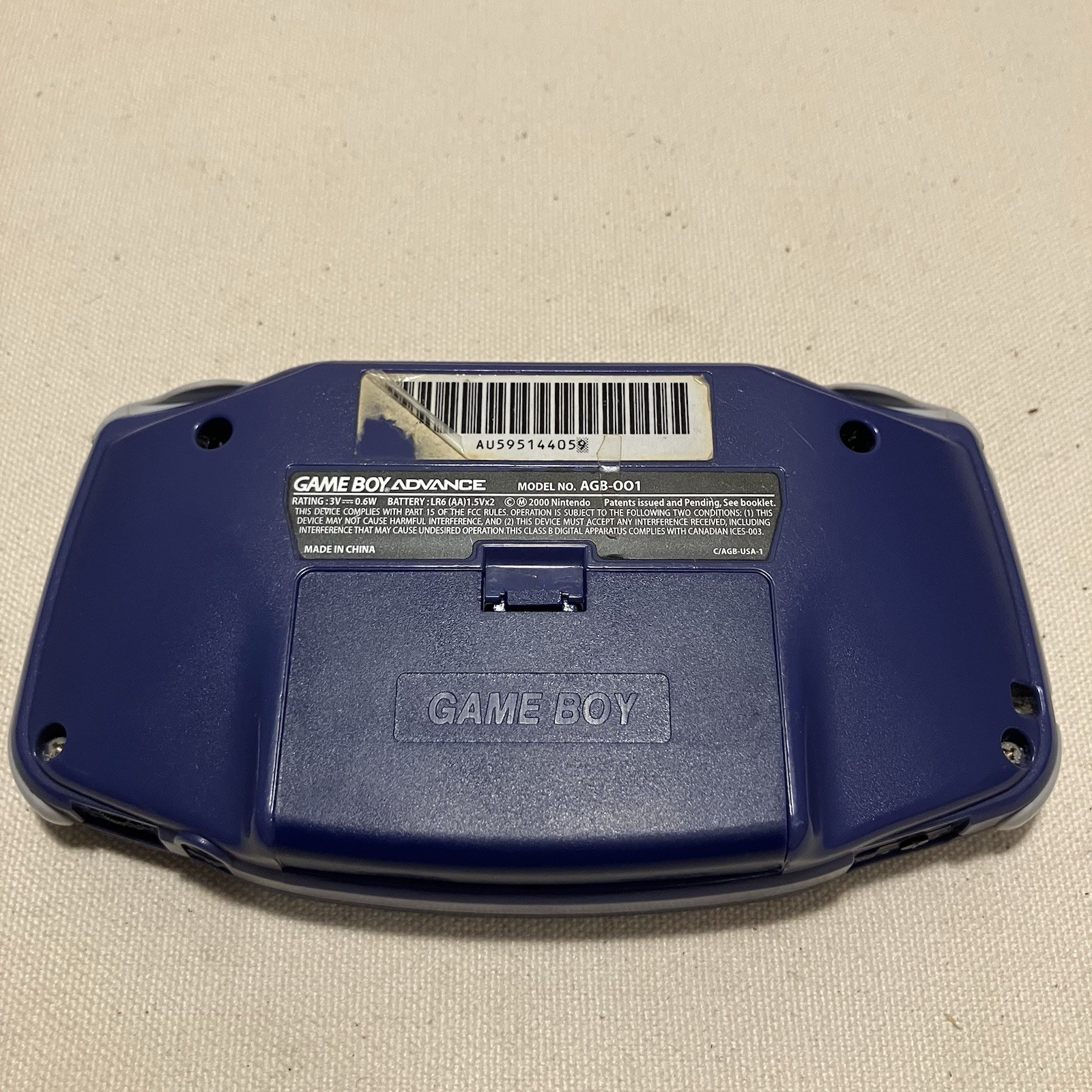 Nintendo Gameboy Advance Handheld Console AGB-001 Indigo Bundle 18 Games & More
