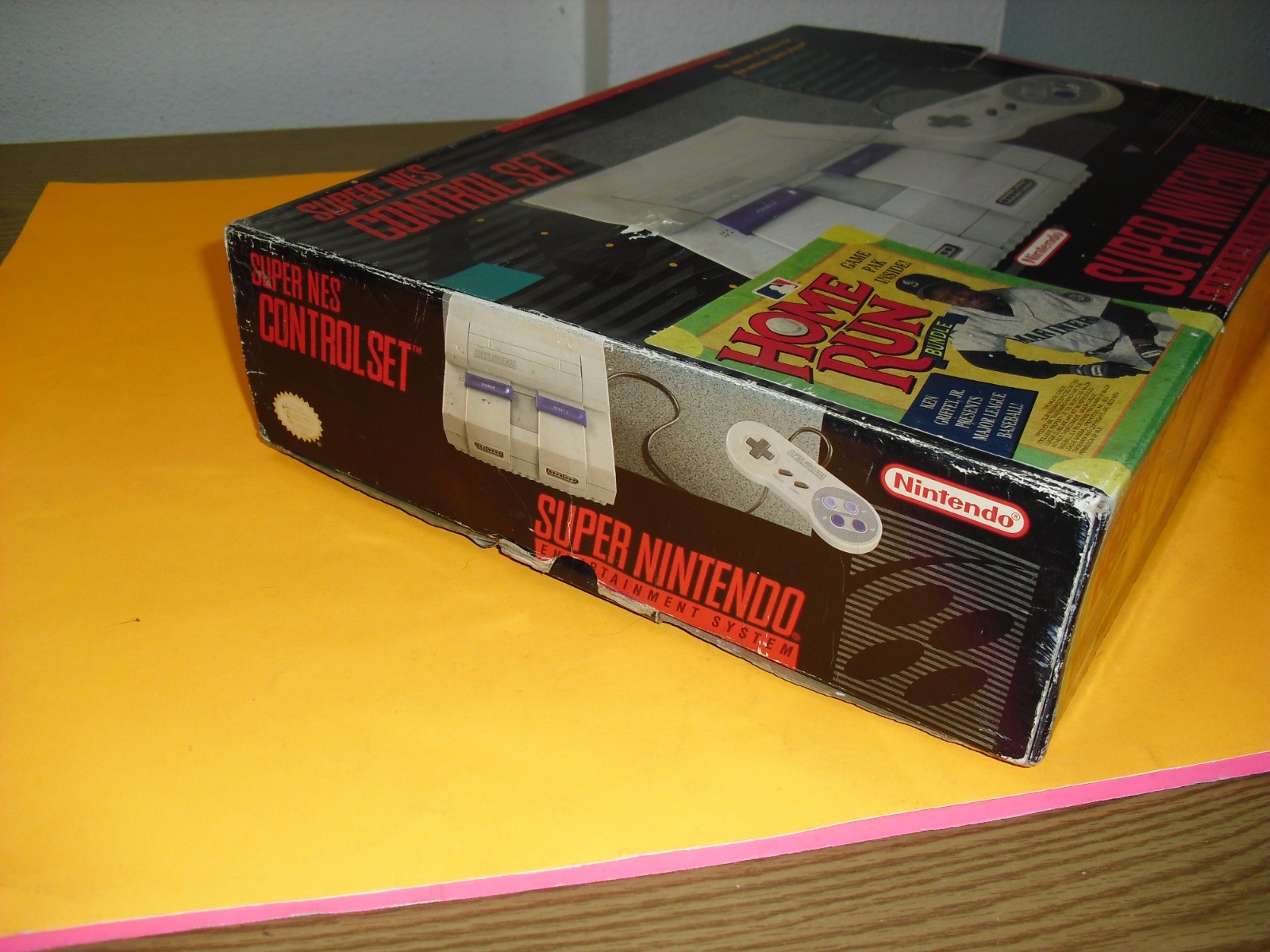 SNES Control Set Home Run Bundle w/o Ken Griffey game complete in box system!