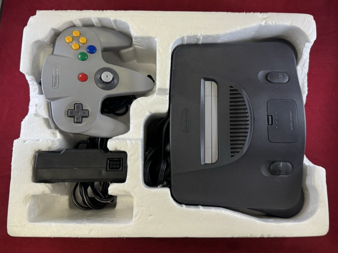 Nintendo 64 Console In Original Box w/ 3 Controllers