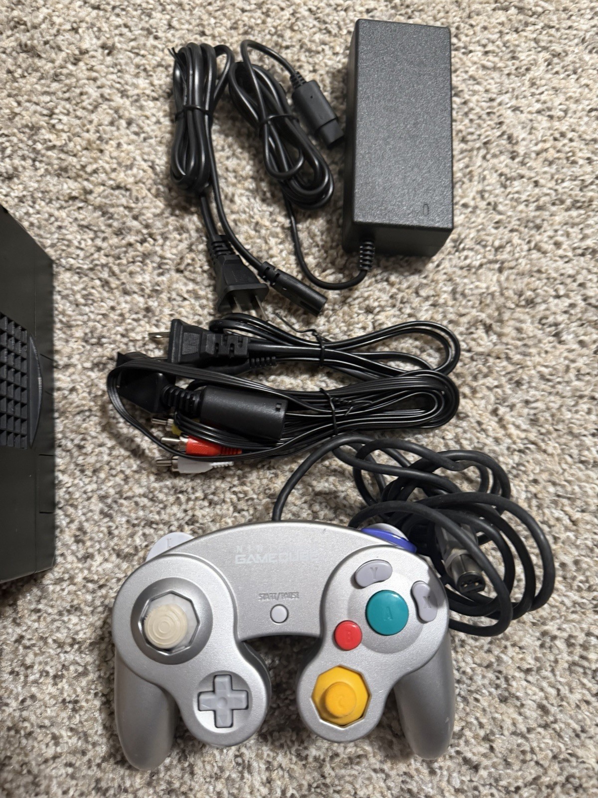 Nintendo DOL-101 GameCube Console – Black With Cord And OEM Controller