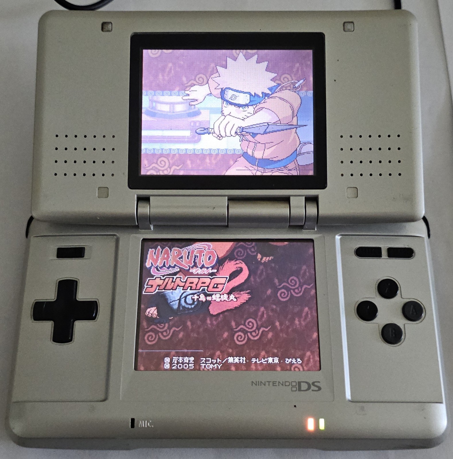 Nintendo DS Original Console NTR-001 with Stylus Titanium Silver – Tested Works