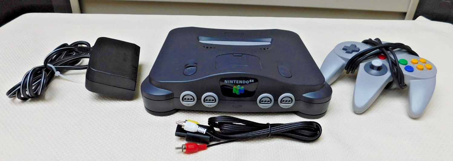Nintendo 64 N64 Console Tested w/ Grey Controller Bundle OEM except for AV Cable