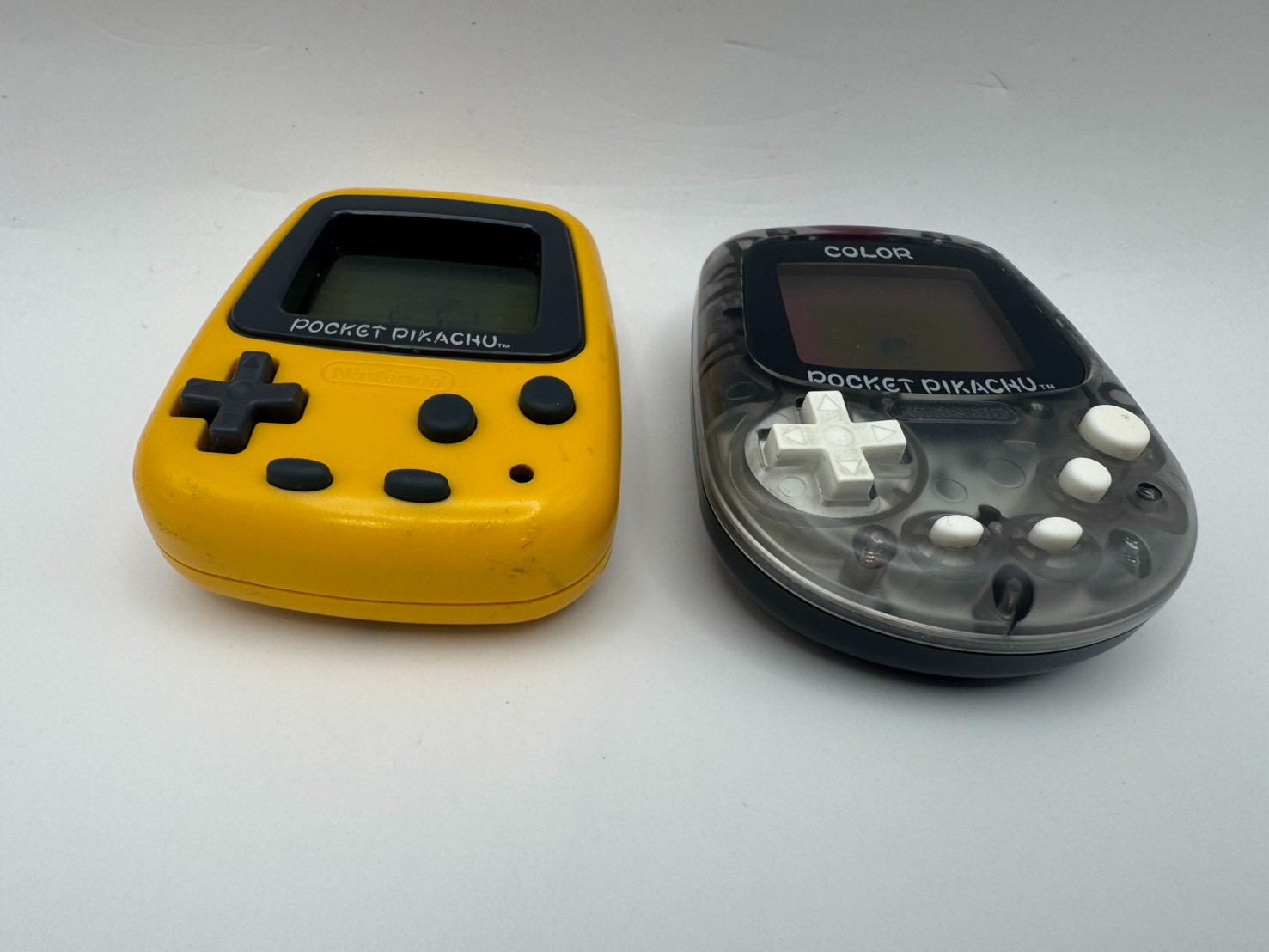 Pocket Pikachu Color Yellow &Clear 2 set Pedometer Pokemon Japan Tested