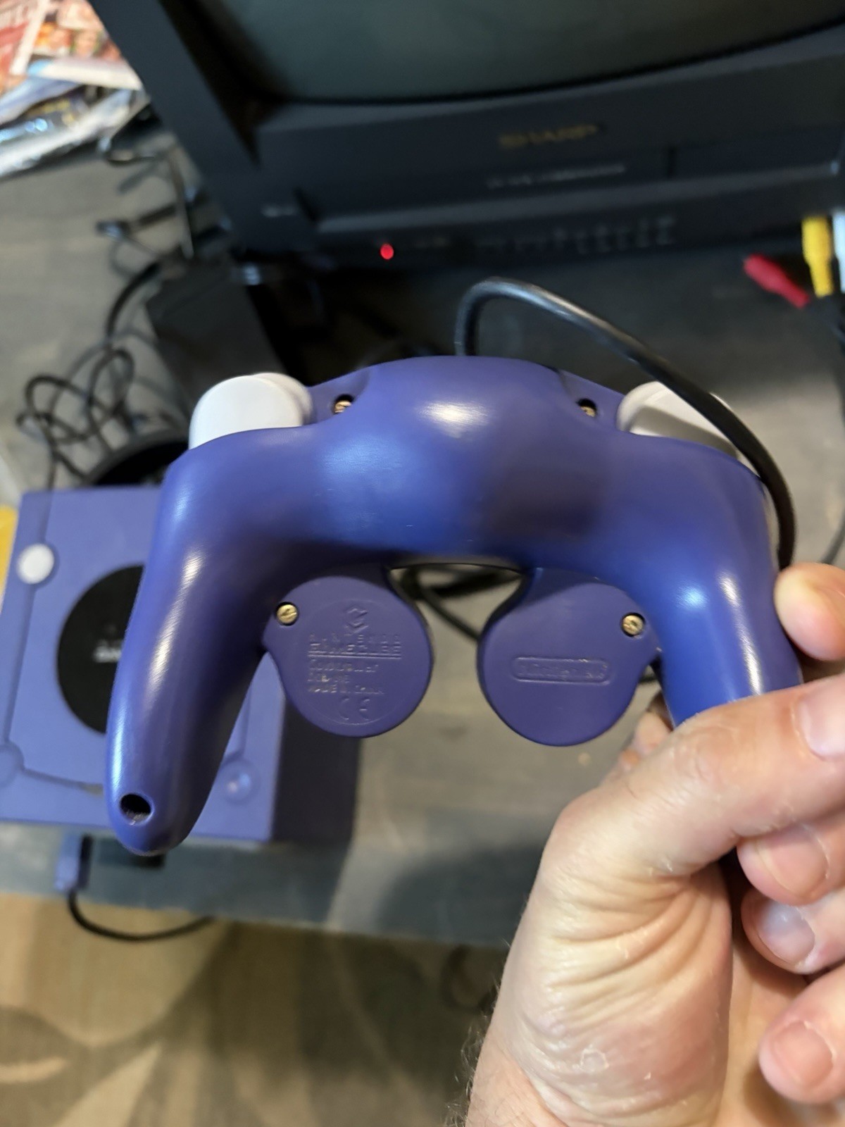 Nintendo GameCube Console System – Indigo (controller, All Chords, Memory Card)