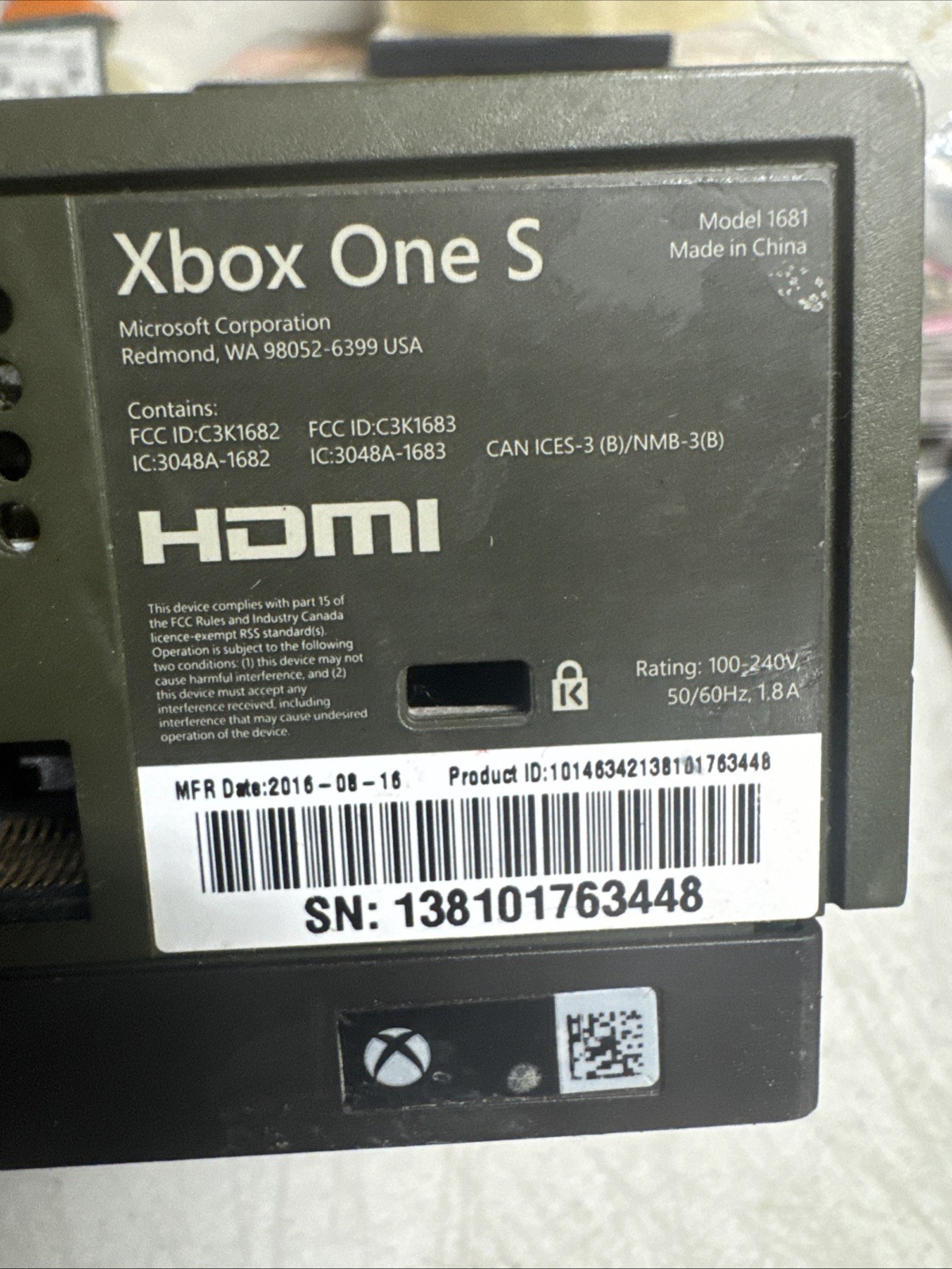 Microsoft Xbox One S 500GB Console Gaming System Only Military Green 1681