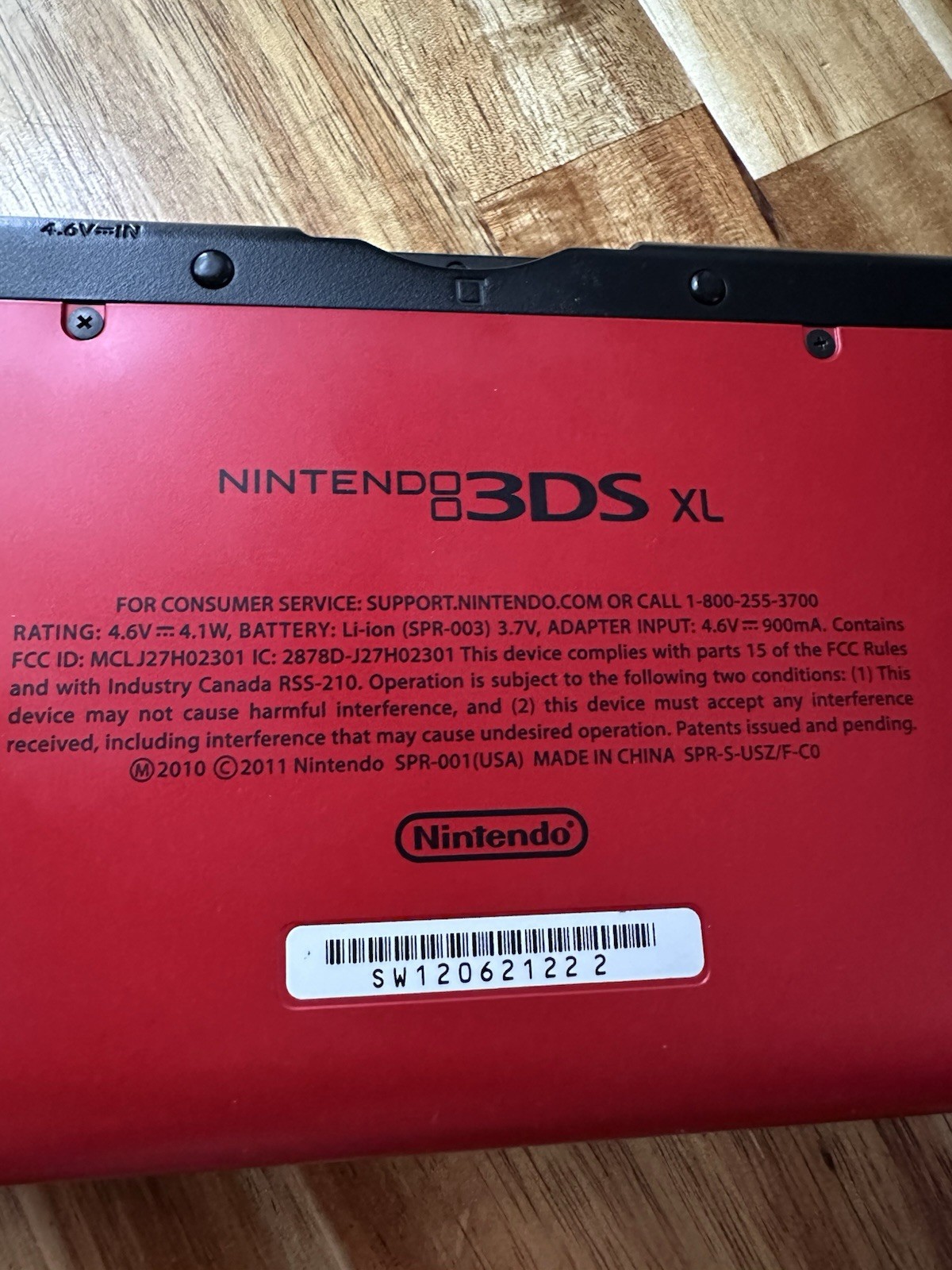 Nintendo 3DS XL Red (W/ Case/Chargers & 4GB SD Card) Tested/Works (Read Details)