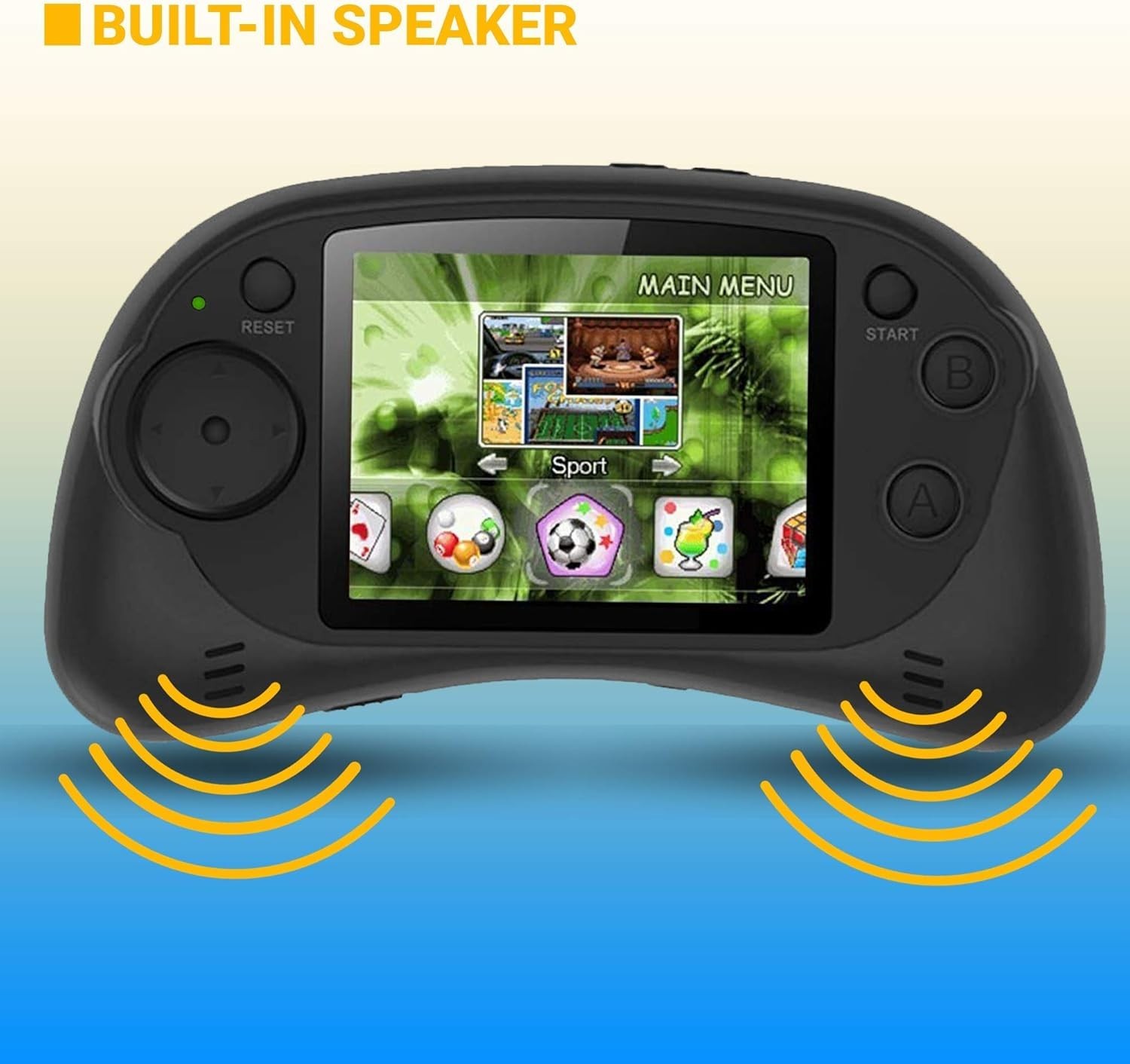 Handheld Portable Digital Screen 200 Games , 2.7” Color Display BLACK NEW SEAL