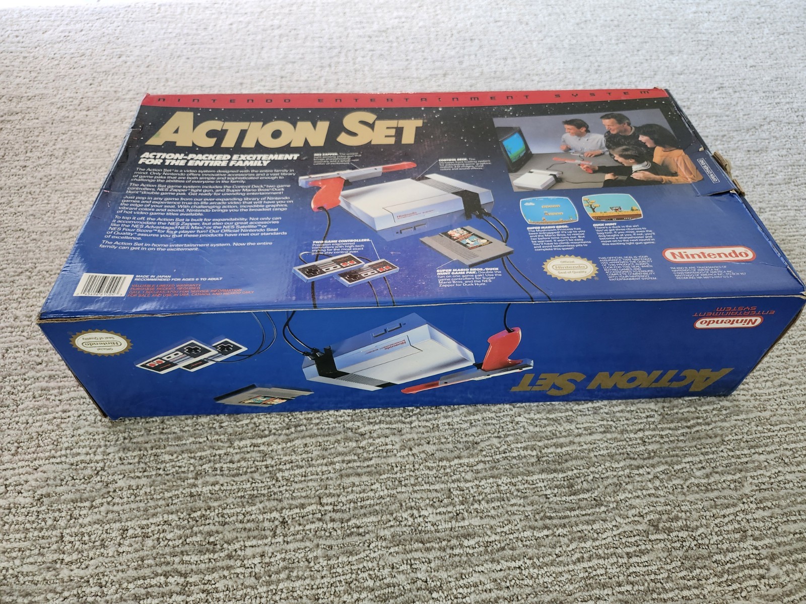 NES Nintendo Action Set Red Zapper System Console CIB Manuals Mario Duck Hunt