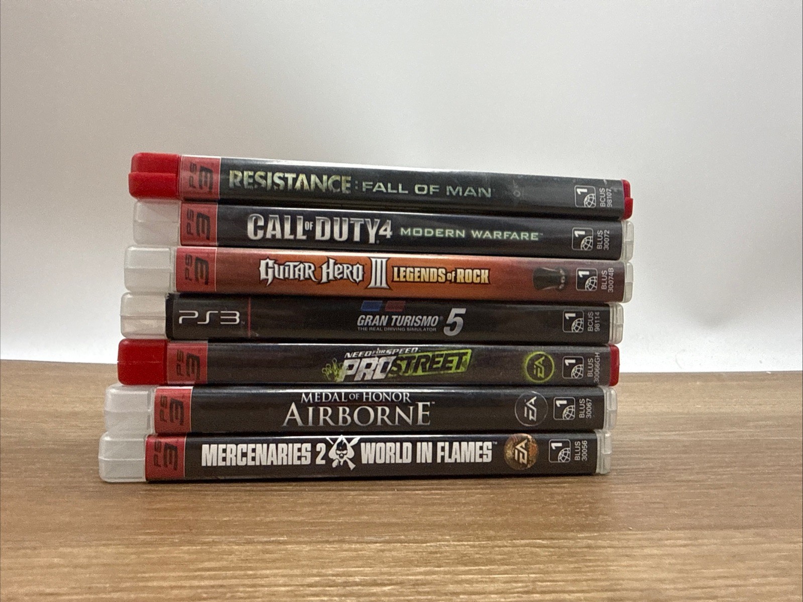 Sony PlayStation 3 Fat PS3 40GB Black Console2 Controllers 7 Games CECHG01