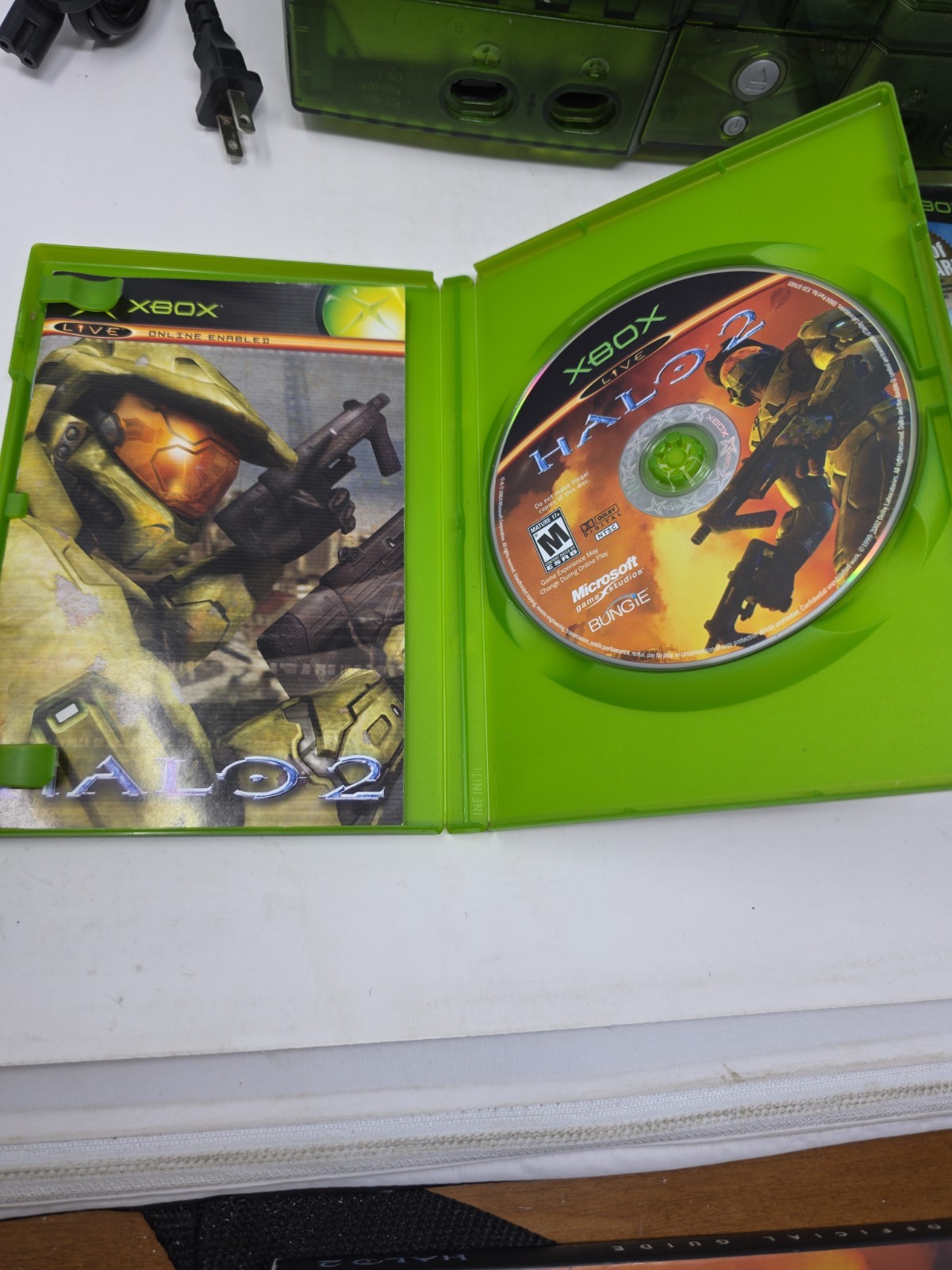Microsoft Xbox Halo Special Edition Console Bundle With Halo 1, 2 & Guide Tested
