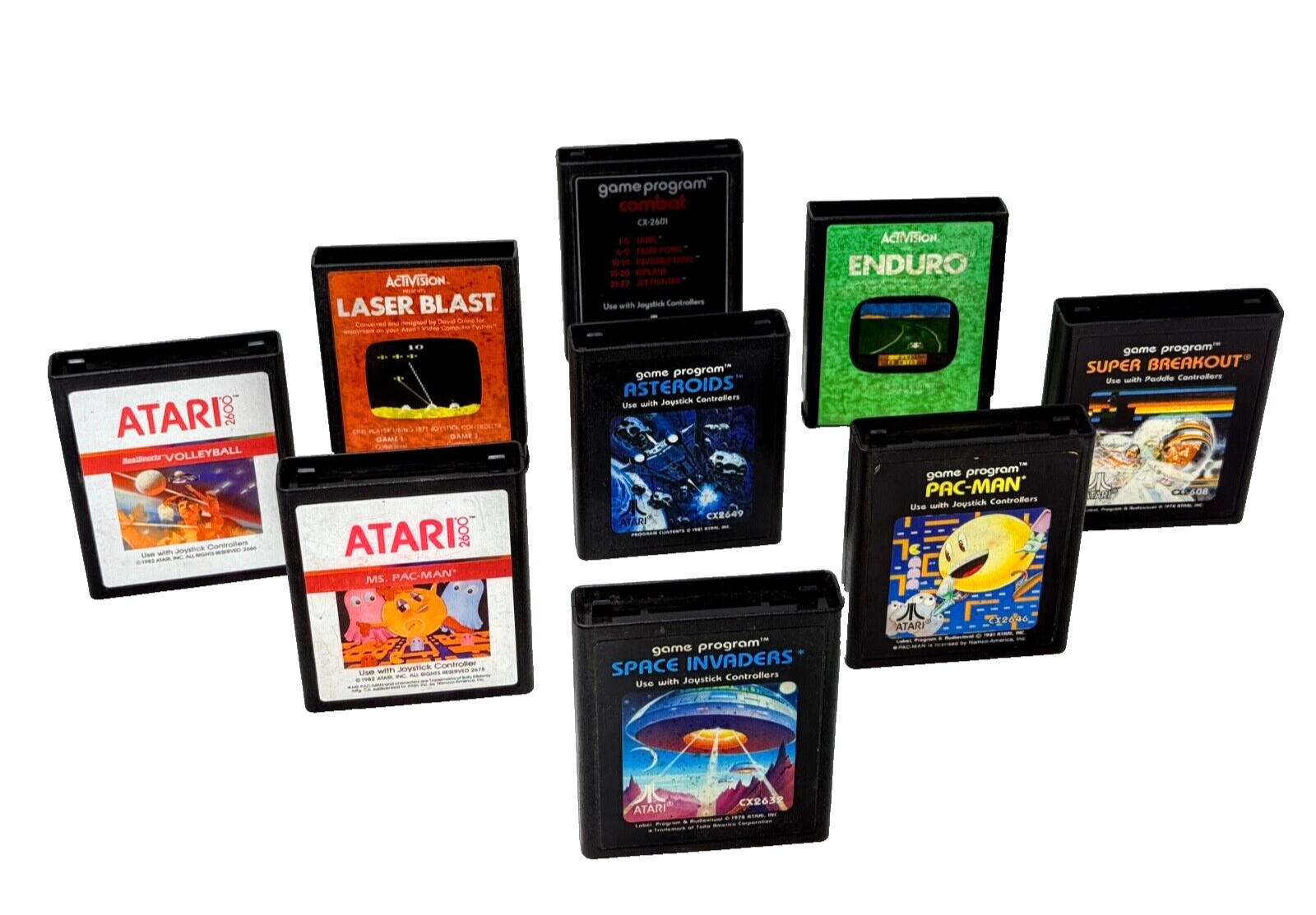 RARE Made in 🇺🇸 SUNNYVALE, USA Atari CX 2600 9-Game Bundle COMPLETE in Box CIB