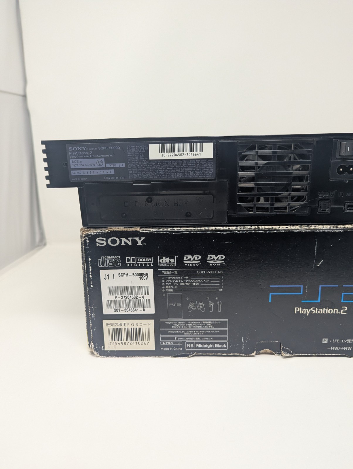 Sony PlayStation2 Midnight Black PS2 SCPH-50000 NTSC-J Region Locked US Seller