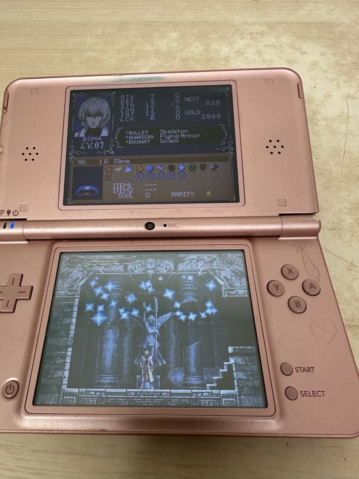Nintendo DSi XL – Metallic Rose Pink w/ Charger & White Stylus – Tested & Works