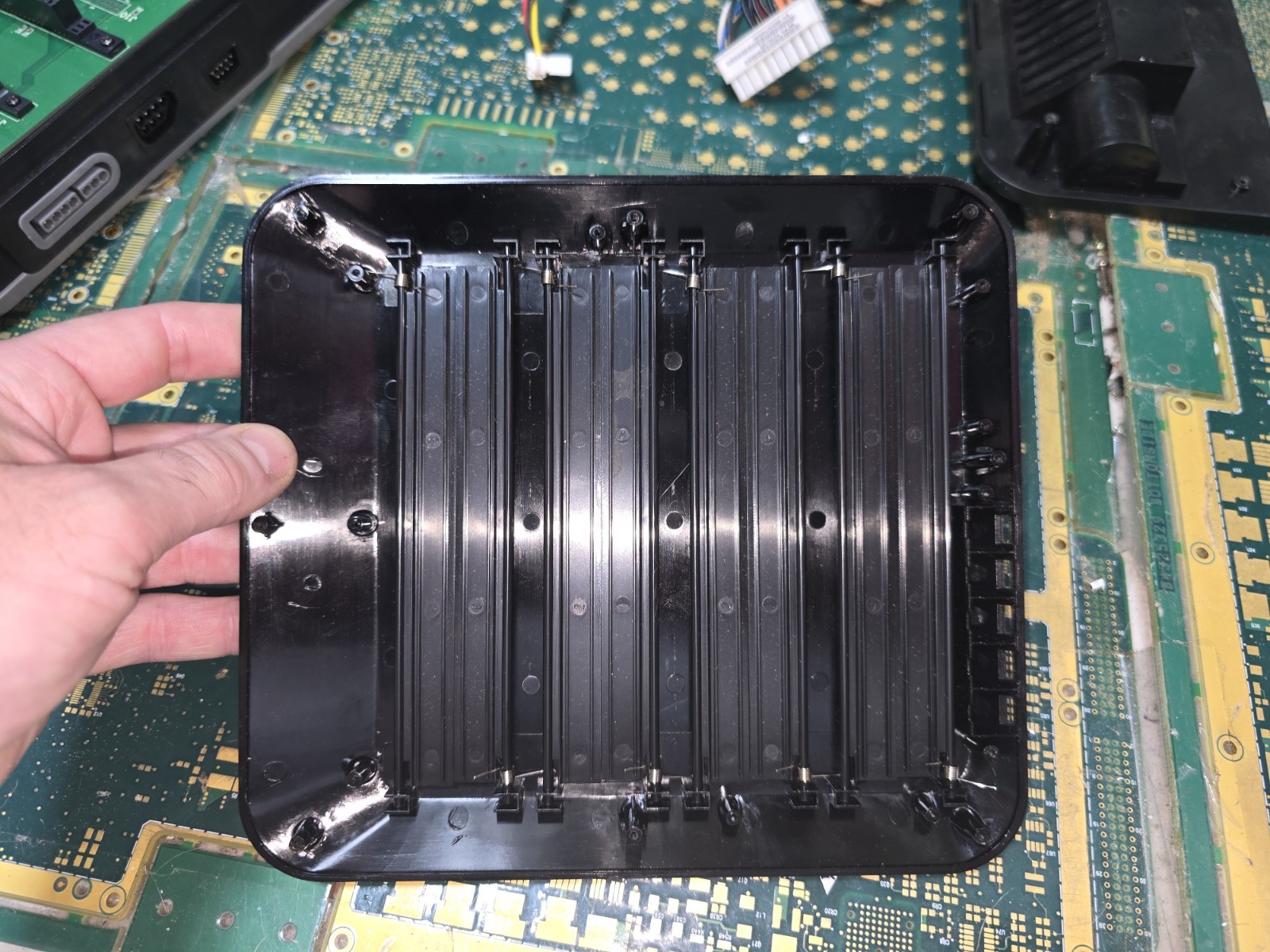 Hyperkin Retron 5 Top Cartridge Slot Cover w/Flaps & Springs ONLY-Good-READ ALL