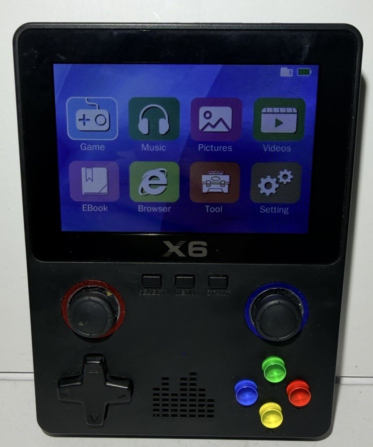 X6 Handheld Retro Gaming Console – 6,320 Built-In Games – TESTED NES/SNES/SEGA/+