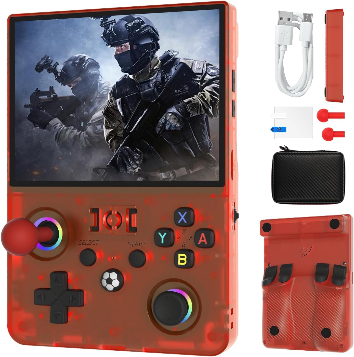 R36MAX II 4.5in Handheld Game Console 128GB Red