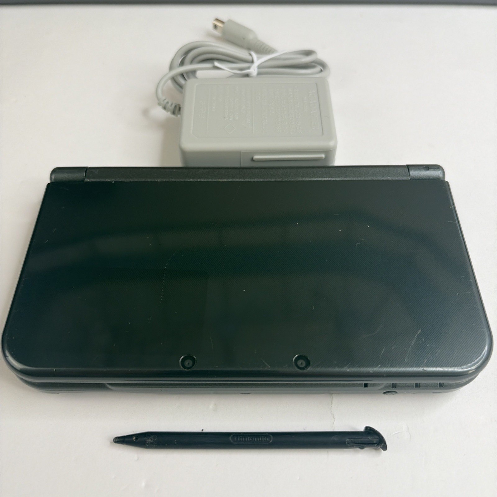 New Nintendo 3DS XL Gray Black Console, Top IPS Charger Stylus US Version