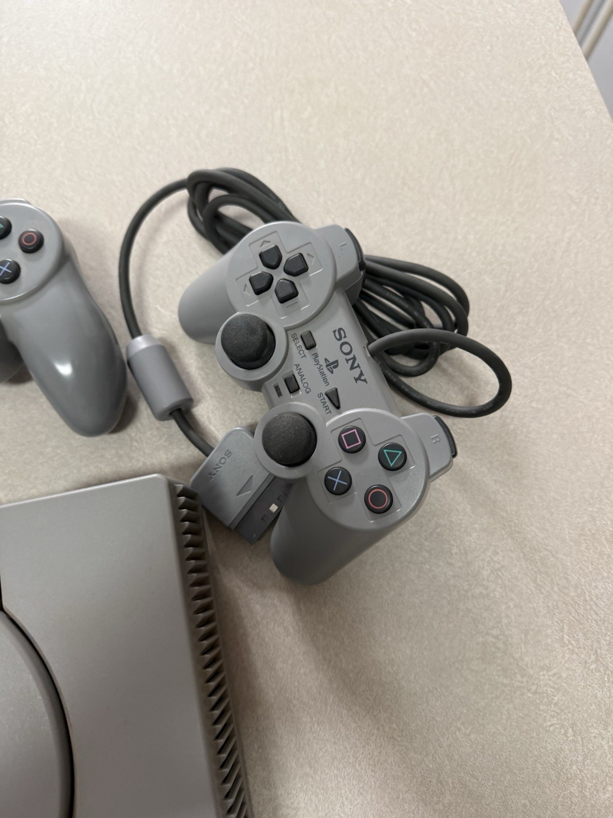 Sony PlayStation 1 Console Ps1 (W/ Cables, Three Controllers,Mem Card) SCPH-9001