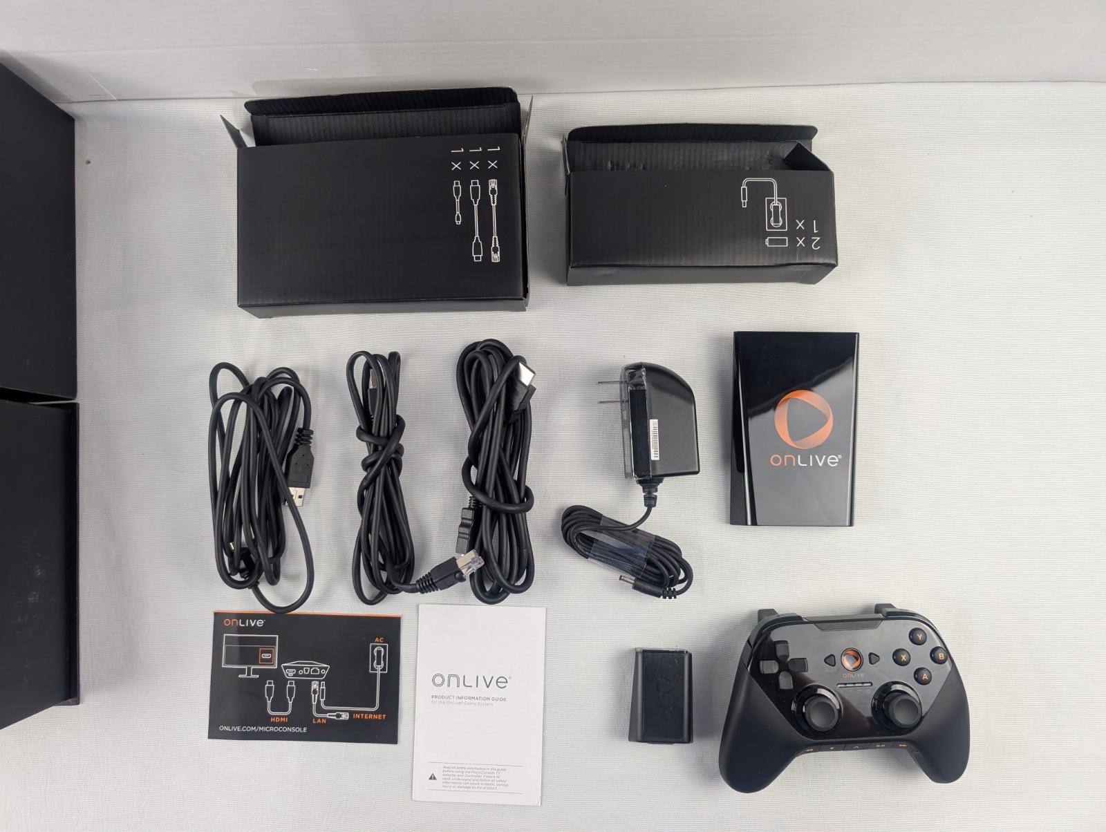OnLive Game System MicroConsole Complete Boxed Set Controller Cables Manuals