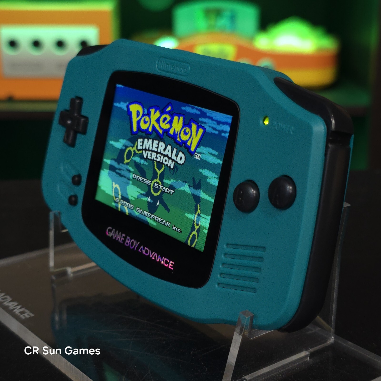 Teal Game Boy Advance GBA Console with iPS V5 Backlight Backlit LCD MOD Console