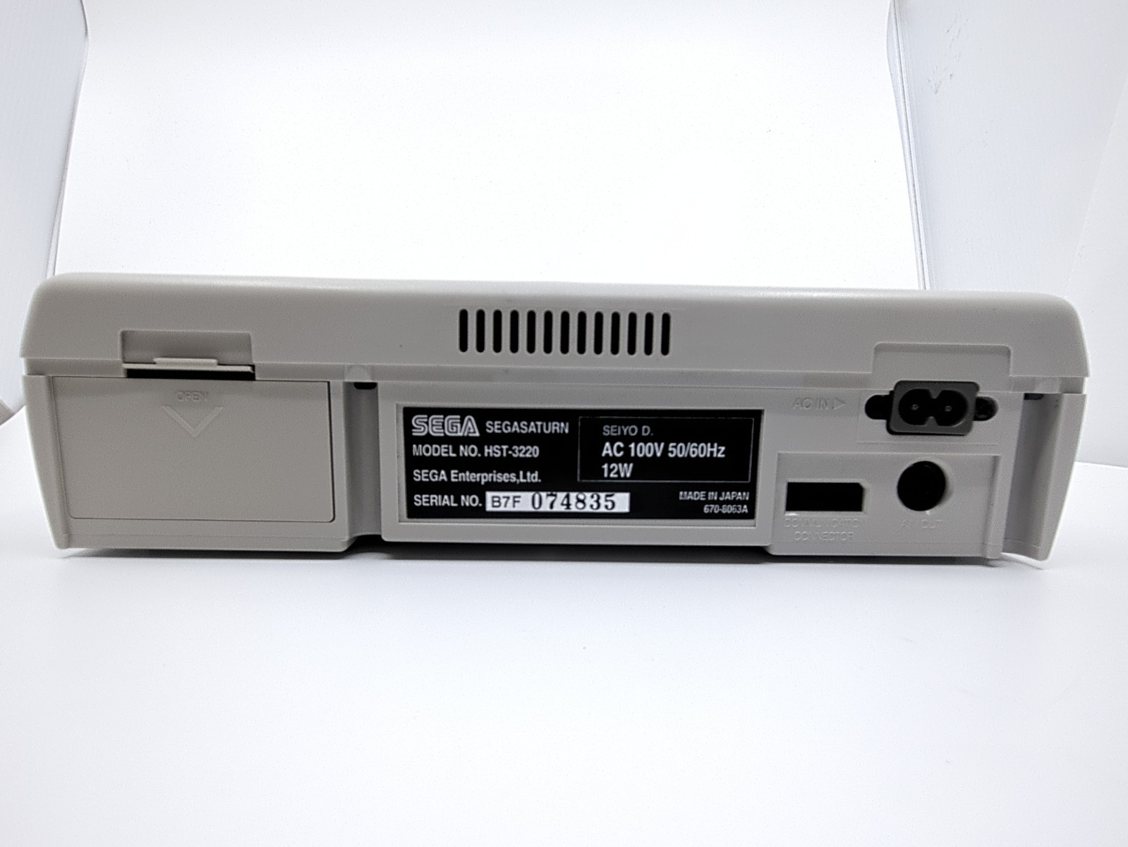 Sega Saturn White Console HST-3220 NTSC-J Japan Tested w/ 2 Games