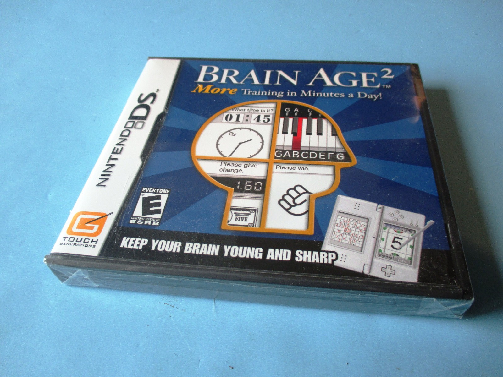 Nintendo DS Lite Crimson Red/Black System Brain Age 2 & Carrying Case Bundle