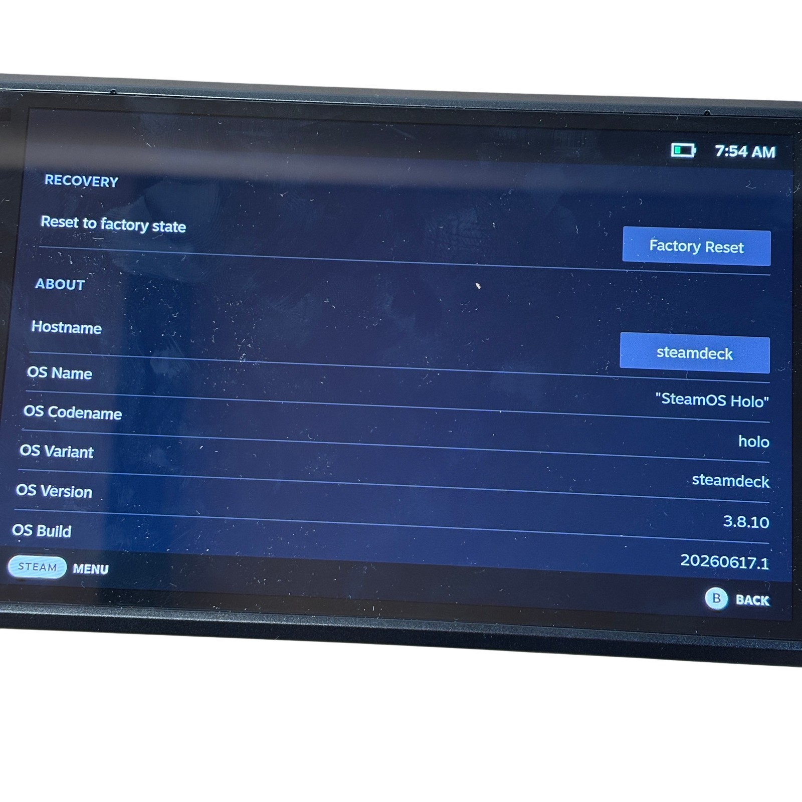 Valve Steam Deck OLED 1030 AMD APU 2.4GHz 16GB RAM 512GB SSD 7.4″ Windows 11