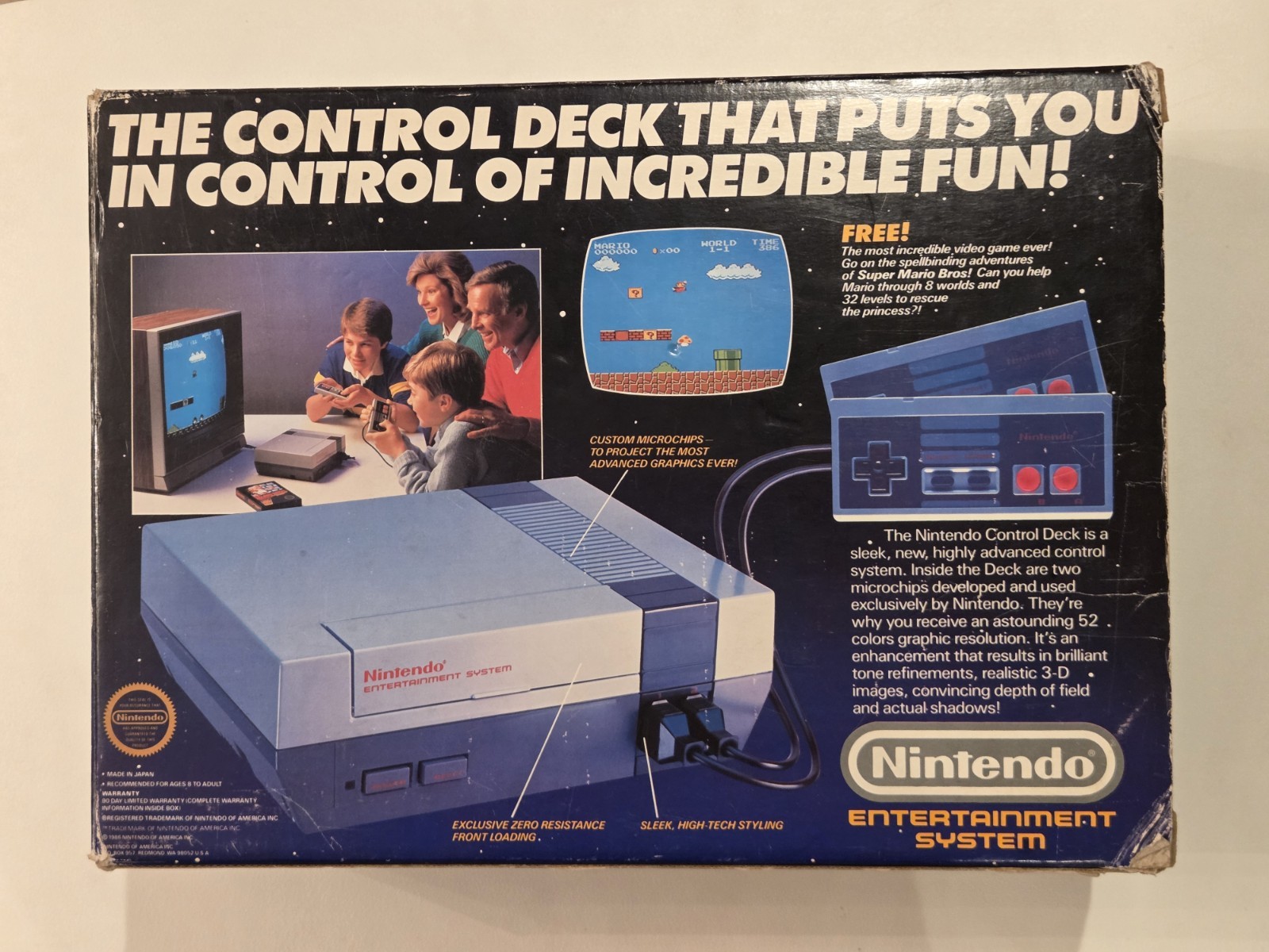 Nintendo NES Control Deck Console In Box (READ DESCRIPTION)
