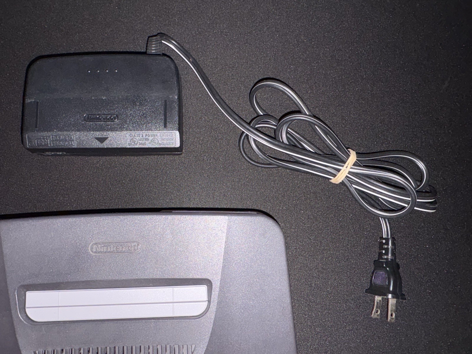 Nintendo 64 N64 Console Bundle Charcoal Gray Tested OEM Controller Works
