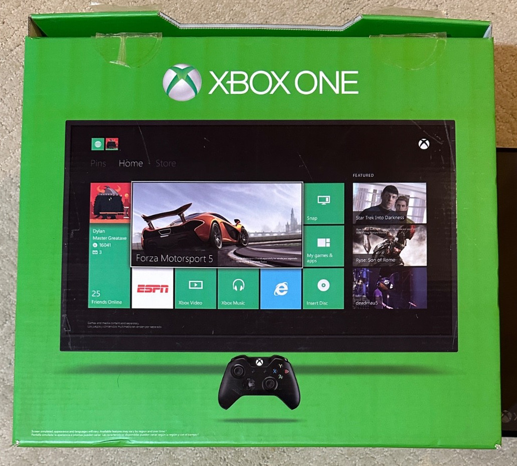 Microsoft Xbox One Model 1540 500GB Black Home Console ONLY w/ Original Box