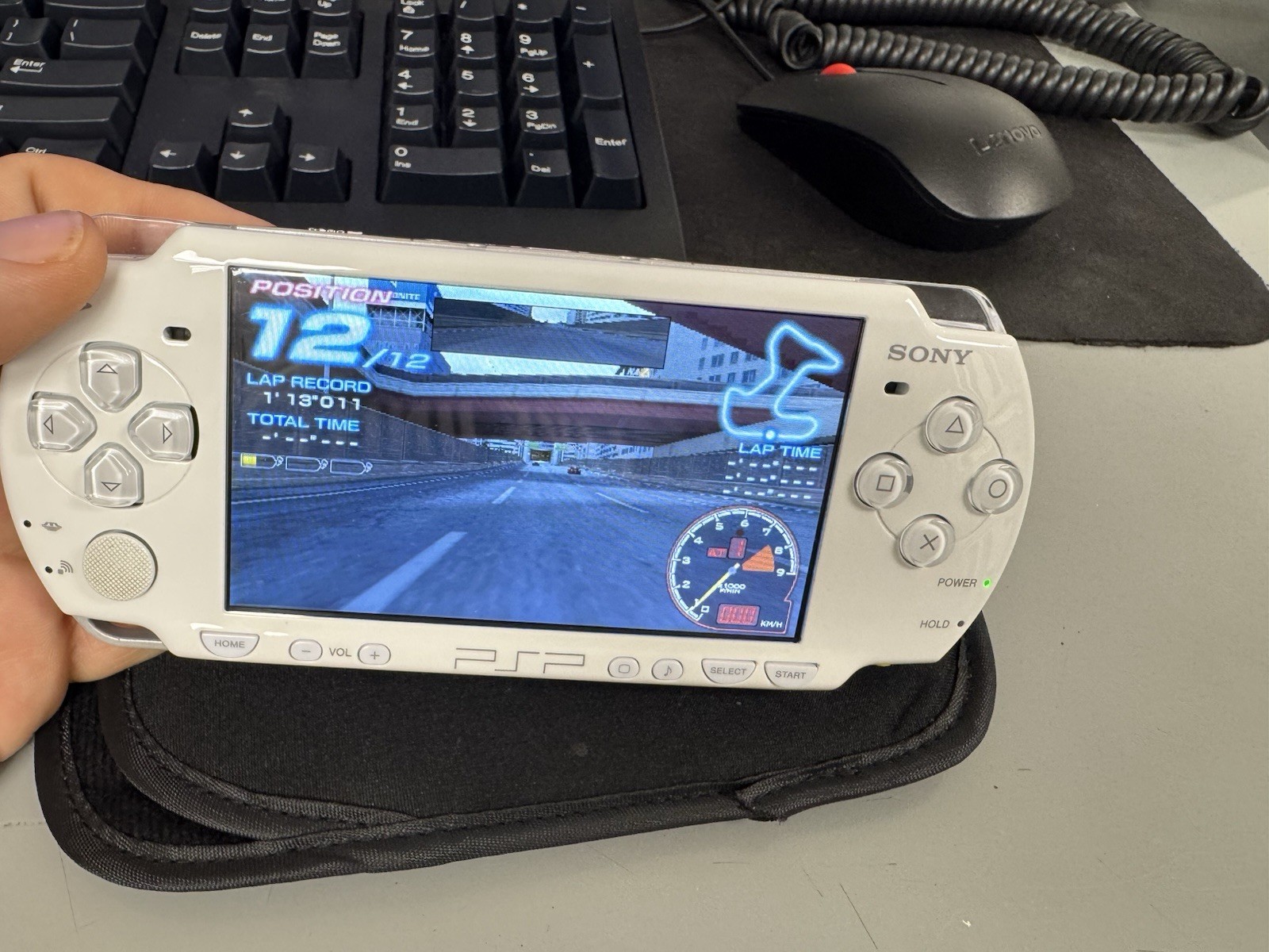 Sony PSP 2001 Handheld Console System Bundle + Charger + Traveling Case + Games