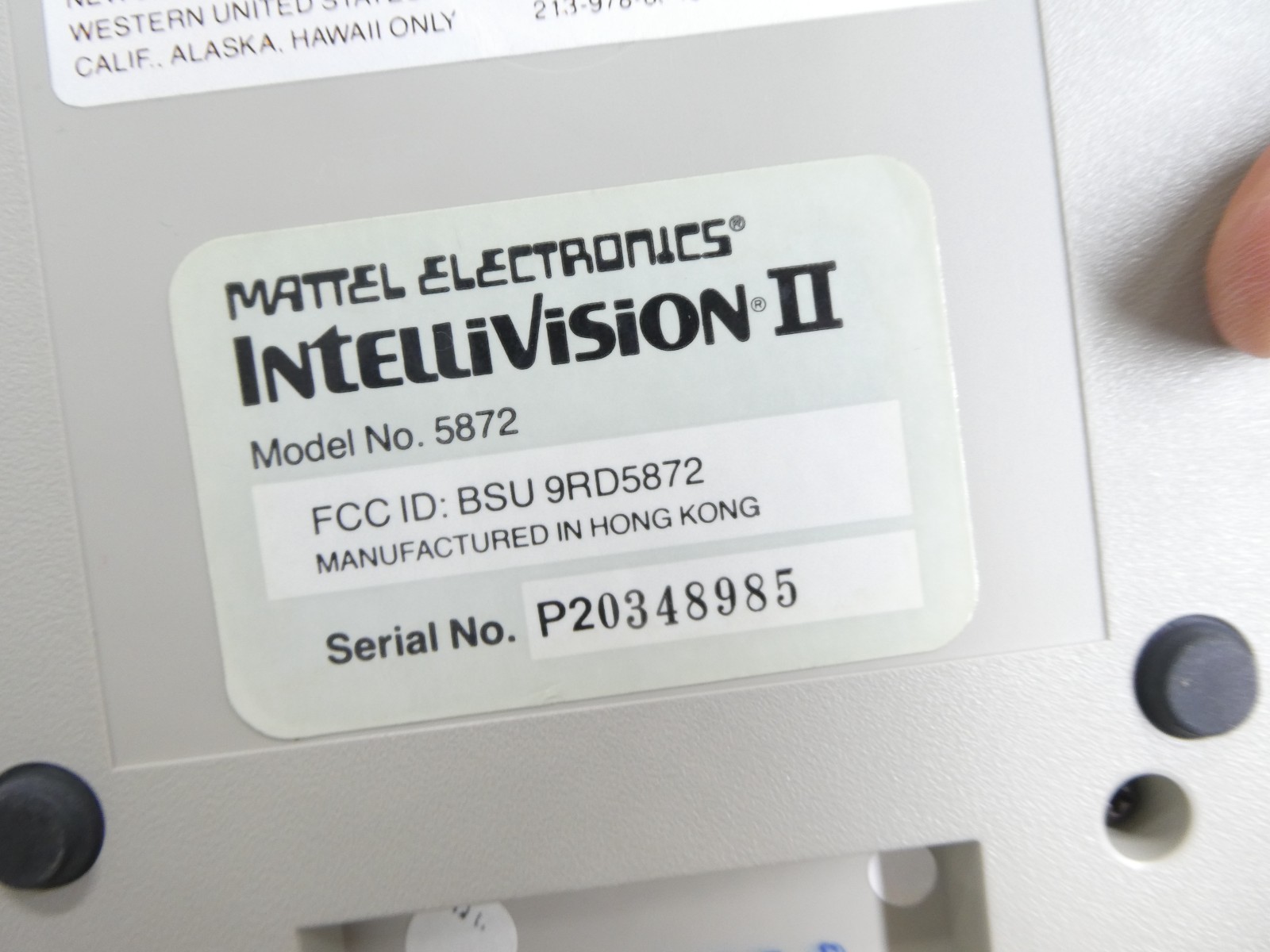Vtg 1982 Intellivision II Model 5872 Composite MOD New Caps seller reconditioned