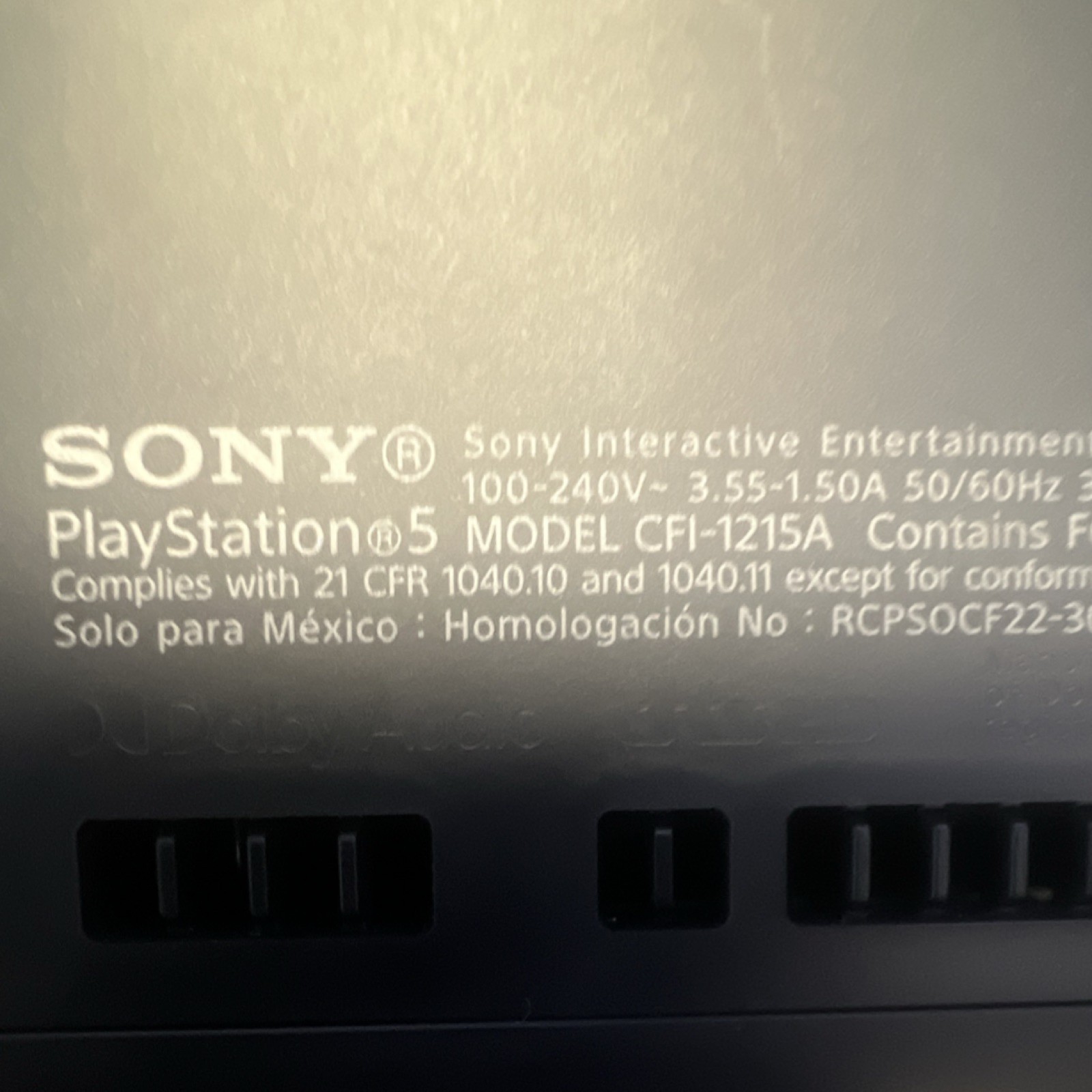 Sony PlayStation 5 CFI-1215A White Home Console Dolby Audio HDMI USB-A