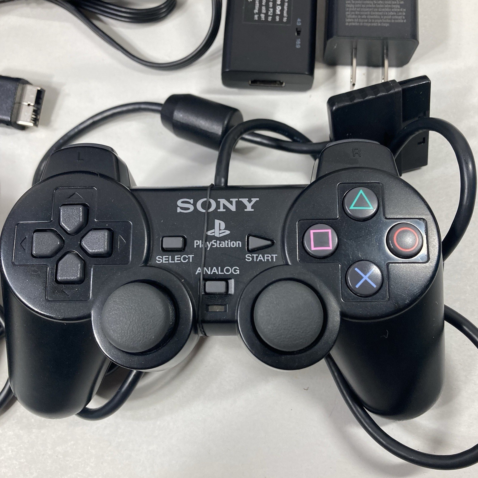 Sony PlayStation 2 50001 Model 2 Controllers & All Cords Tested and Working