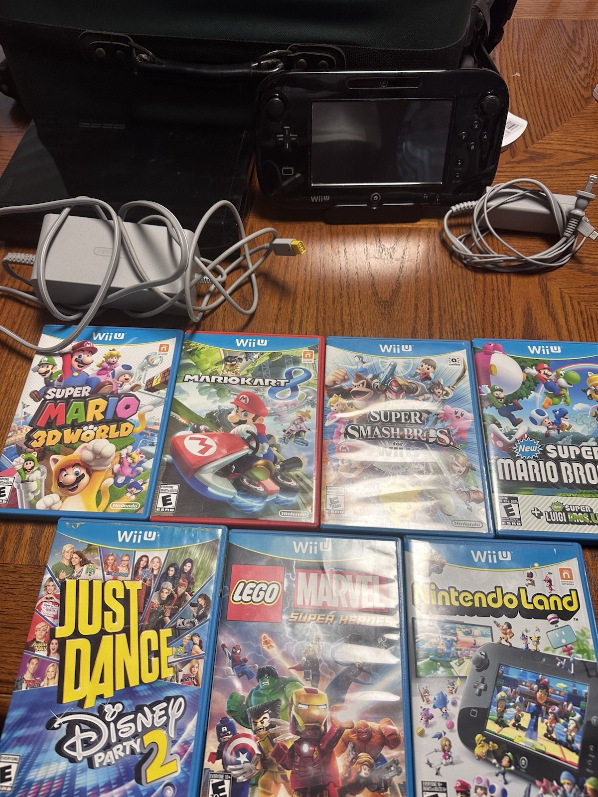 Nintendo Wii U Black Console with Gamepad and Power Cords 32GB, WUP 101 02