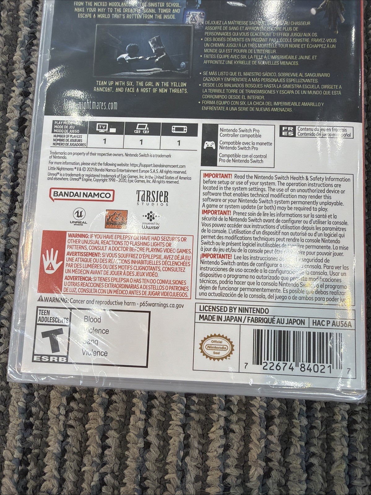 Little Nightmares II Switch Brand New Game Special (2021 Puzzle Platform Horror)