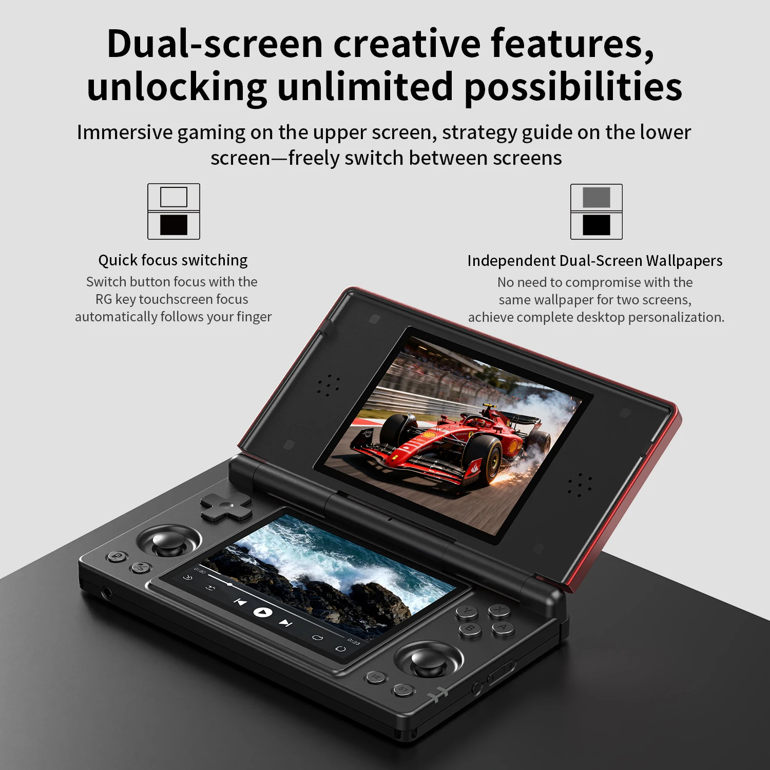 Anbernic RG DS Android Handheld, 4″ IPS Dual Screen, WiFi