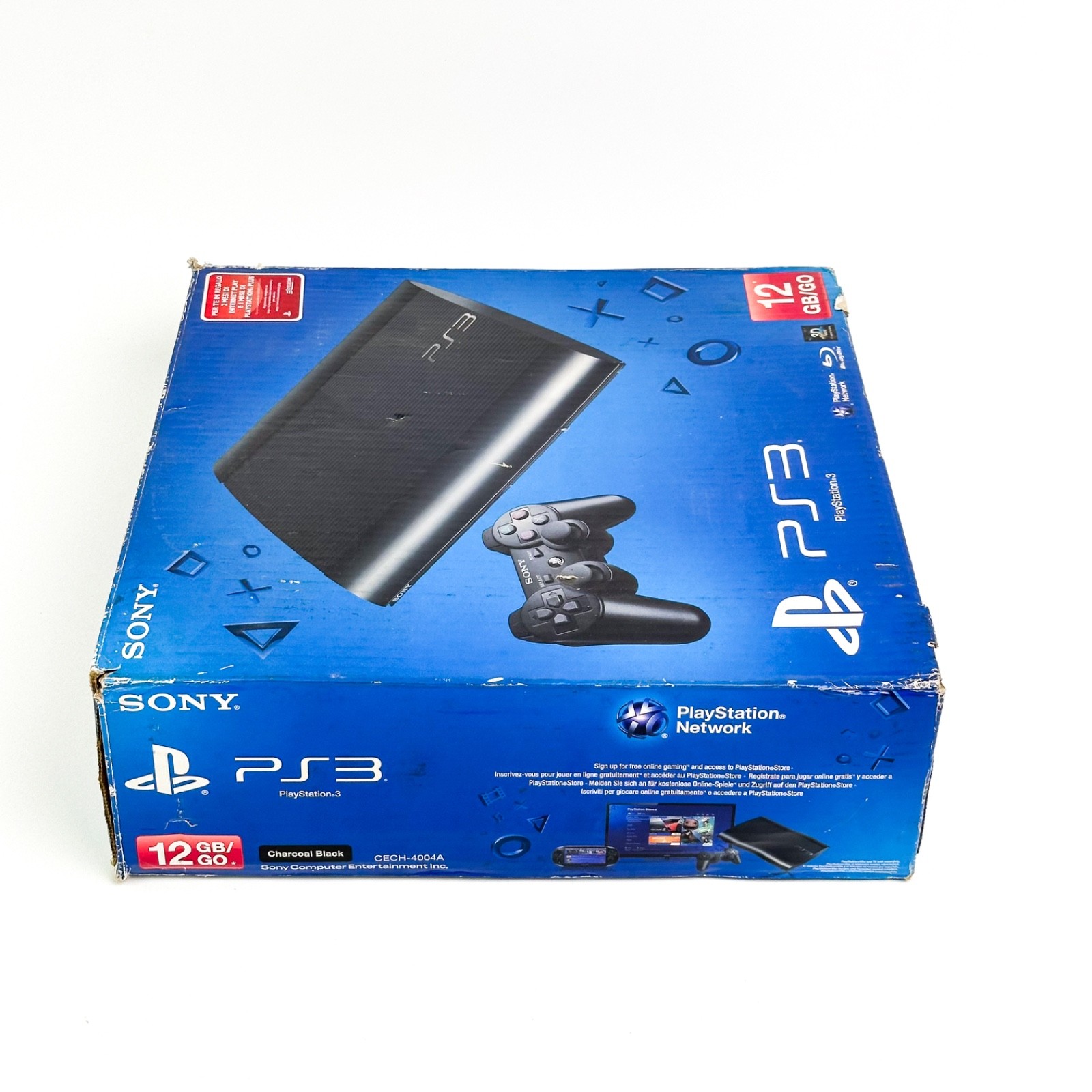 PS3 Super Slim 12GB Console + Original Controller Complete Boxed Box