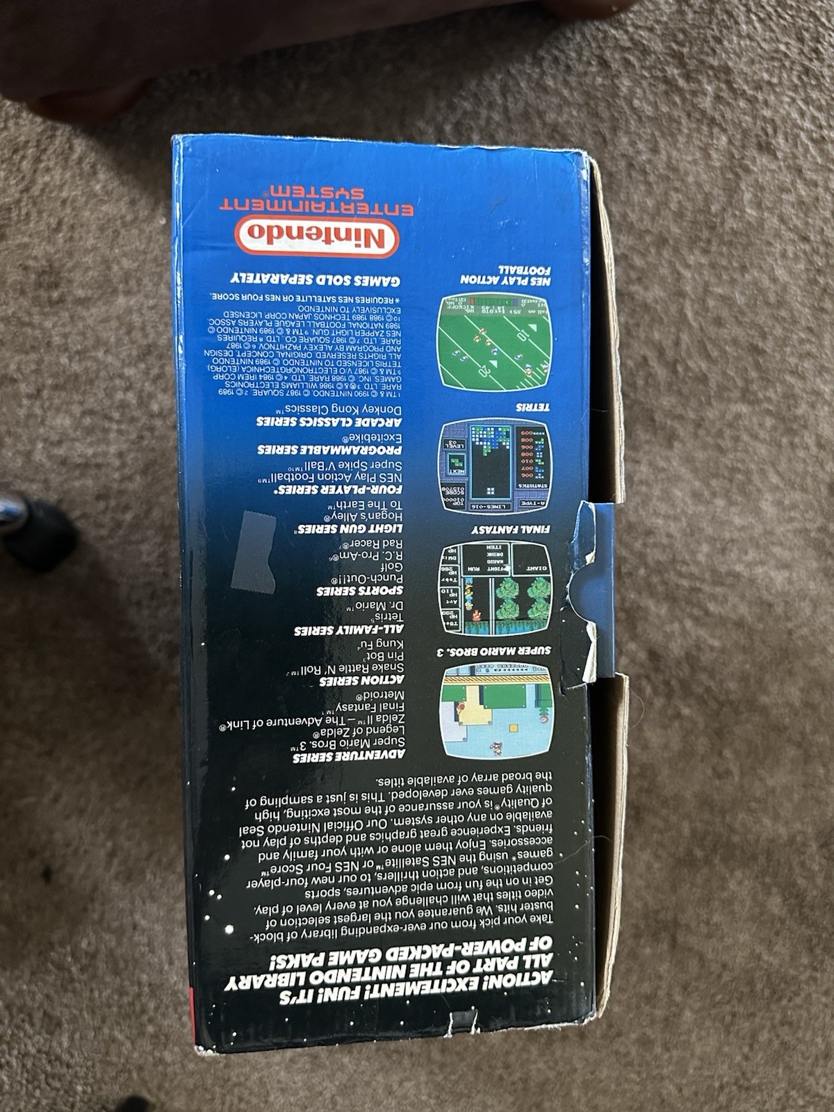 NES Nintendo System Action Set Bundle Complete w/Box NES-001