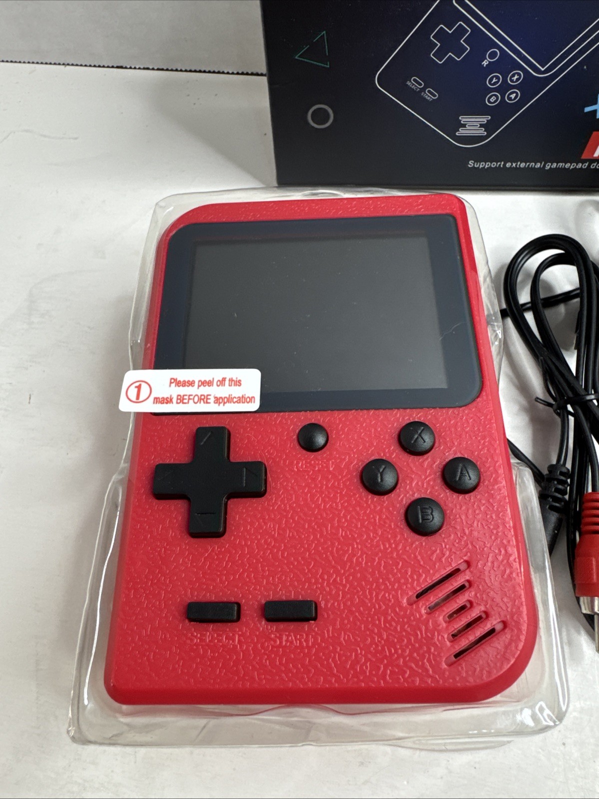 New Game Box Plus Hand Held Game System, Red 400 Games in 1 With Carrying Case